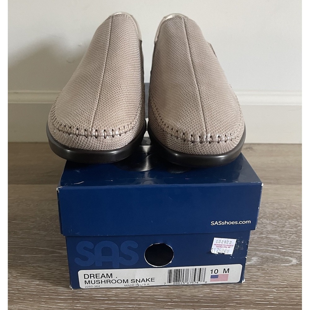 SAS San Antonio Shoes Dream Womens Leather Mushroom Snake Slip On Size 10 $175